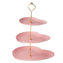 1PC Heart-Shaped 3-Tier Cupcake Stand, 15" Plastic Dessert Tower for Valentine's Day, Wedding & Tea Party – Compatible with Standard Cupcakes
