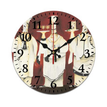 Silent Wall Clock with Retro Pattern – Battery-Powered, Compatible with Home/Office/Bedroom