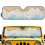 Beach Print Windshield Sun Shade for Jeep Wrangler JL JLU 1