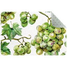 Watercolor Green Grapes Area Rug, Non-Slip Washable Indoor Mat for Kitchen, Bedroom, Living Room, Entrance