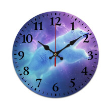 Dream Polar Bear Retro Wall Clock – Mute, Battery-Powered, Compatible with Home, Living Room, Kitchen & Office Decor