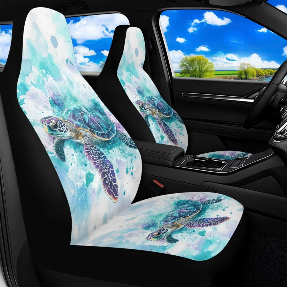 Sea Turtle Waterproof Car Seat Covers Front Seats Stretch 9180435760609
