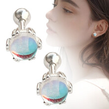 Sterling Silver Screw Back Earrings Birthstone Cubic Zirconia Stud Earrings Hypoallergenic Lightweight Sweet Shape Jewelry
