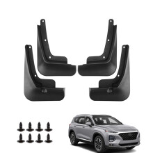 Mud Flaps Splash Guards Fit For Hyundai Santa Fe 2019-2023, Car Fenders, Front And Rear 4 Pieces Car Mudguards Wheel & Tire Mud Flaps-Black