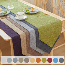 Farmhouse Rustic Table Runner Faux Linen 11.81x82.68 in