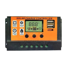 Solcelleladerkontroller 100A 12V/24V med LCD USB