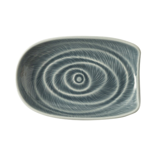 (Gray Blue) Ceramic Spoon Rest for Kitchen Utensils