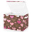 Foldable Storage Bin with Handles Pink Brown Hearts Pattern 1