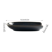 (Dark Blue) Ceramic Spoon Rest for Kitchen Utensils