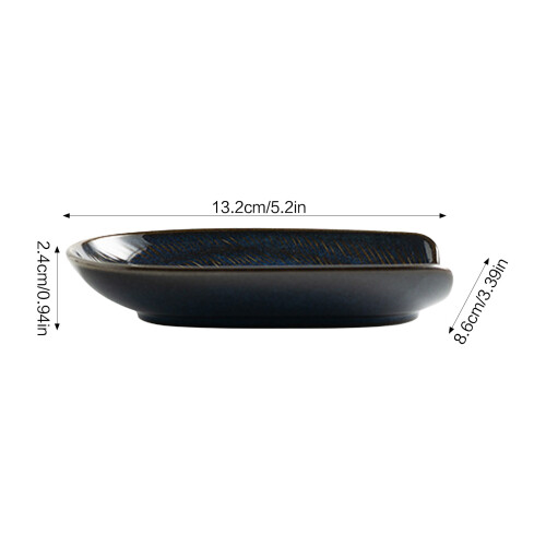 (Dark Blue) Ceramic Spoon Rest for Kitchen Utensils