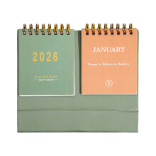 2026 Desk Calendar, Monthly Desktop Calendar, Spiral Mini Calendar with Motivational Quotes for Home Office Coffee Shop