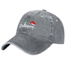 Unisex Retro Washed Christmas Hat,Merry Christmas Hat Christmas Baseball Cap,Adjustable Sun Hat,Perfect For Christmas New Year Celebrations
