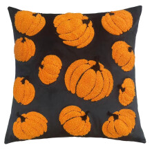 Taie d'oreiller citrouille style ferme 45 x 45 cm