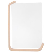 Acrylic Photo Frame Double-Sided with Wooden Base Beige