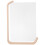 Acrylic Photo Frame Double-Sided with Wooden Base Beige 1