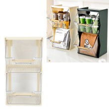 Tea & Capsule Storage Box White Large Opening Separate Sections for Tea Bags