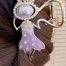 (Purple Clip) Women\'s Rabbit Hair Clip for Thick Hair (50 chars)
