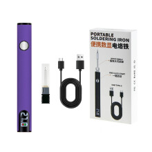 USB-C Rechargeable Soldering Iron Pen, 3-Speed Voltage (2.7V/3.7V/4.2V), LED Display, 510 Connector, Precision Tip – Compatible with USB-C