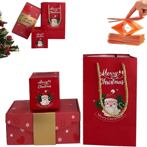 Surprise Gift Box Set Red Bouncing Money Box 13 pcs