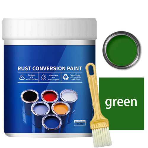Rust Converter Paint Water-Based Metallic Green 500g