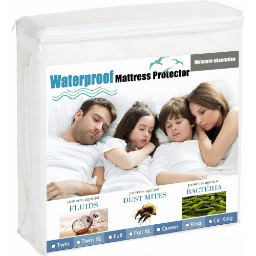 Protège-matelas imperméable en coton SleepGuard (1 pièce)