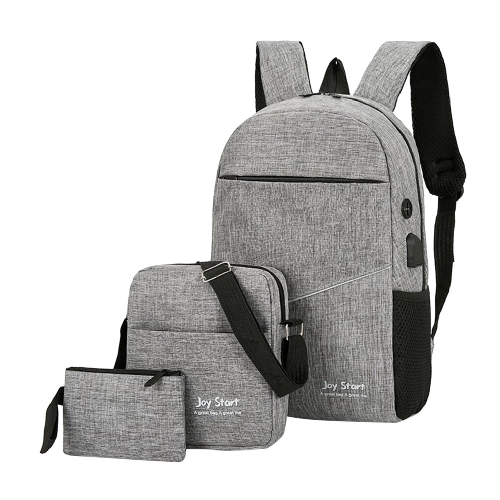 3Pcs Laptop Backpack For Mens Crossbody Bag Water Resistant Daypack With Matching Handbag 9085618909236
