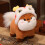 Peluche Cheval Marron Style Danse du Lion 22 cm 1