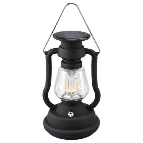 Linterna solar retro de mano DAMAI para exteriores con efecto de llama.