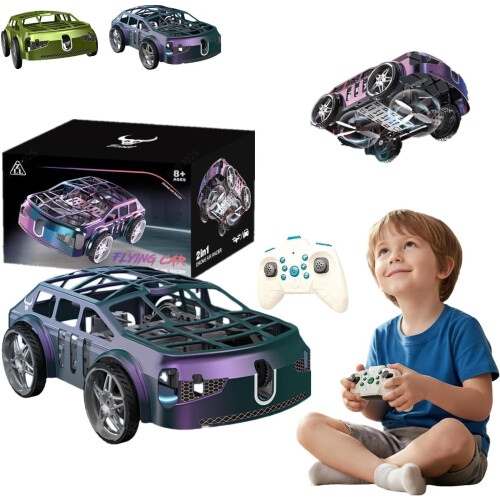 Carro voador RC e drone combinados com decolagem e pouso com um único botão