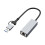 USB-C/USB-A til RJ45Ethernet-adapter 1/2,5 Gbps aluminium 1