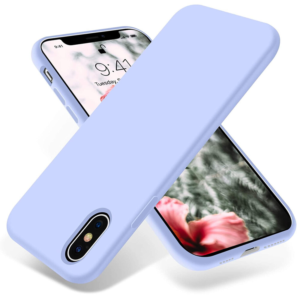 Ultra Slim Liquid Silicone Case For Iphone Xs Max Â Full Body Protection, Anti-Scratch & Shockproof (Light ) Purple 9399596234038