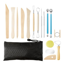 Ceramic Clay Tool Set Double-Ended 17 Pcs