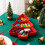 Christmas Tree Snack Tray Plastic 3-Compartment 2PCS 1