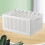 Foldable White Clothing Storage Box 7 Grids with Adjustable Dividers 1