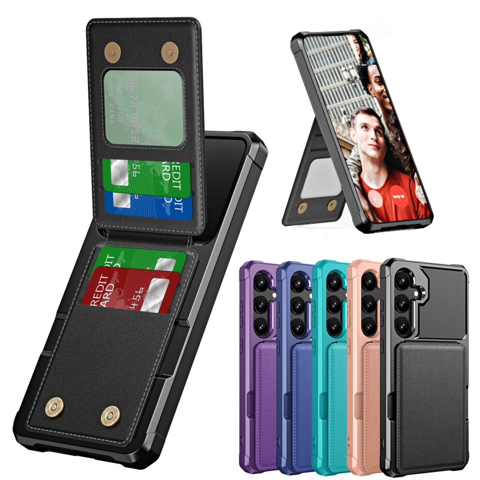 Wallet Case For Compatible With Samsung Galaxy S23 Plus / S23+ Â Military Drop Protection, Flip Leather Cover With Card Slot & Kickstand, Black 9558830184816