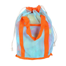 Large Capacity Sand Toy Bag Mesh Beach Bag Kid Seashells Storage Bag Beach Handbag Child Beach Bucket Bag for Holiday