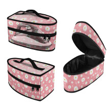 Daisy & Musical Notes Pattern Light Clothes Iron Storage Case Zipper Handle Portable Travel Steamer Carrier Bag Portable Iron Case, Case Only