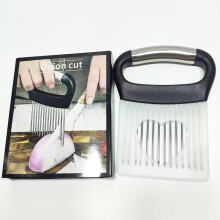 Multi-Purpose Onion Slicer Holder - Upgrade Stainless Steel Vegetable Cutter, Food Dicing and Chopping Tool for Kitchen Cooking Utensils Set