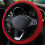 Elastic Ice-Silk Polyester Steering Wheel Cover 15"15" Red 1