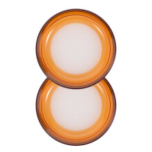 Finger Sponge Cup Plastic Orange 2Pcs Moistening Money Counting Office Use