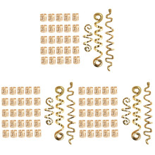 Dreadlock Accessories Spiral Braids Hair Rings Charms 84 Pcs