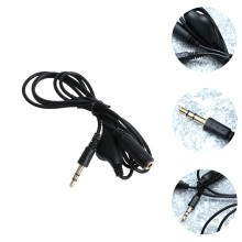 Earphone Extension Cable AUX Black Copper 1 Pc