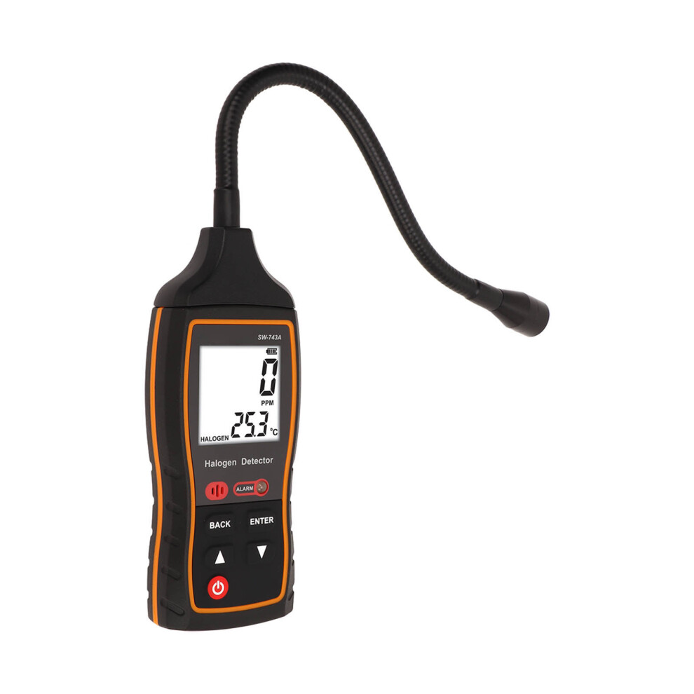Halogen Gas Detector 0-1000Ppm Sound Light Vibration Alarm With Lcd Display 8271387592873