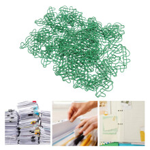 100pcs Green Dollar Shape Paper Clips, Cute Metal Bookmarks for School Stationery