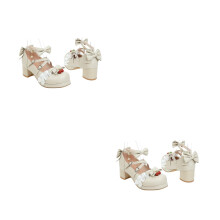 2Paare Beigefarbene Plateau Pumps Komfortable Schuhe