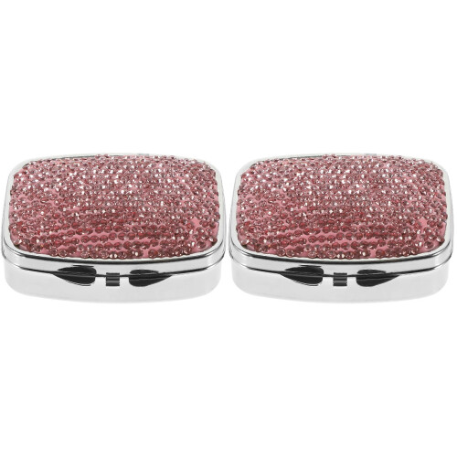 Am Weekly Pill Organizer Metal Box Set of 2 2