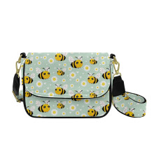 Damen-Schultertasche mit Blumenmuster, lässige Umhängetasche