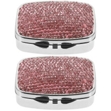 Am Weekly Pill Organizer Metal Box Set of 2