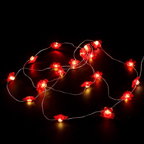 20LED Διακοσμήσεις Καβουριού για Φωτάκια Νεράιδας Κήπου Θαλάσσιο Ναυτικό Κορδόνι
