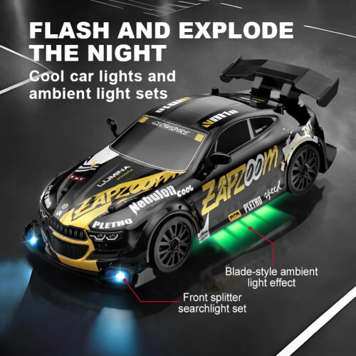 Auto RC da drift 1: scala 24 con luci, giocattolo con telecomando 2.4G 2